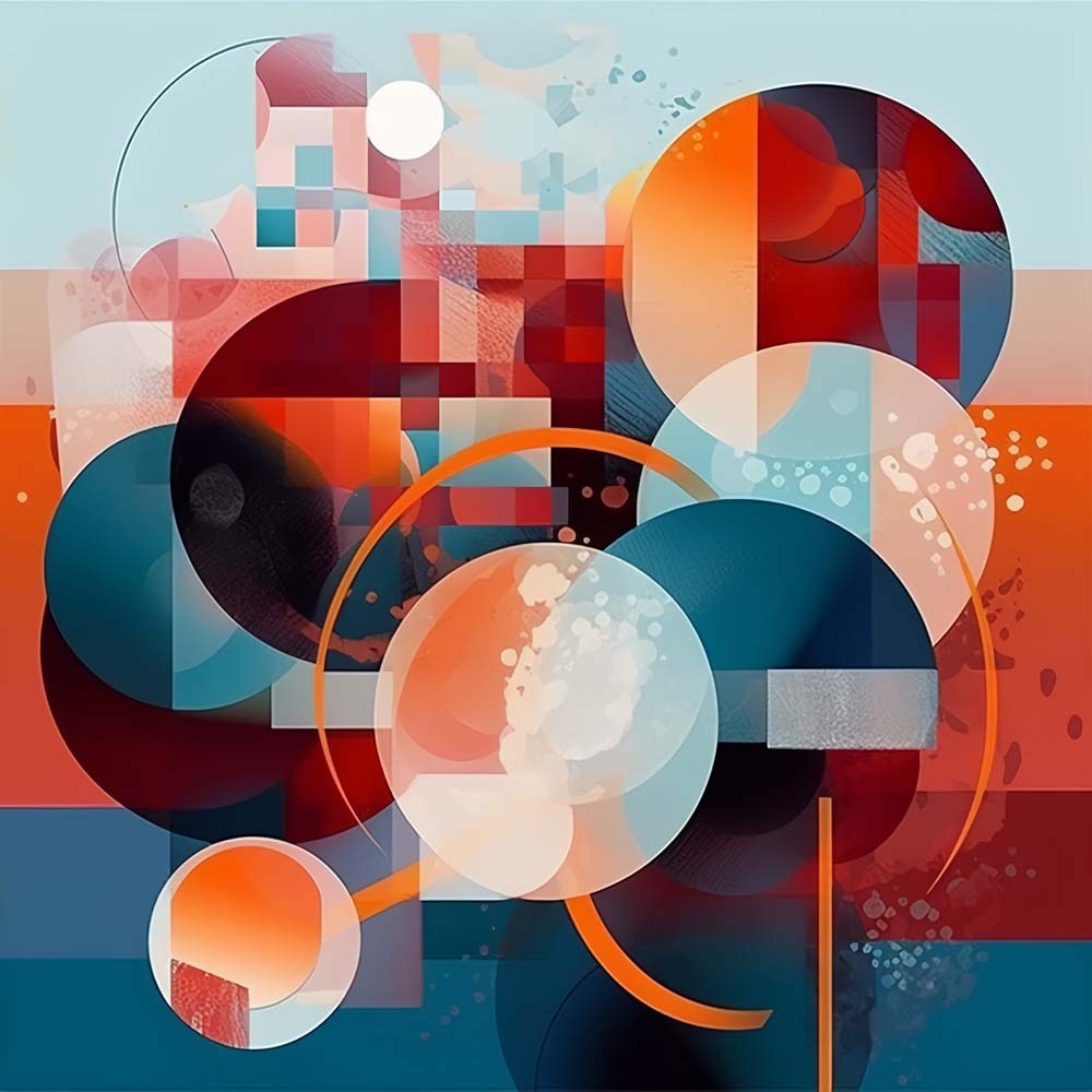 Abstract Rond Geometrisch Patroon Diamond Painting