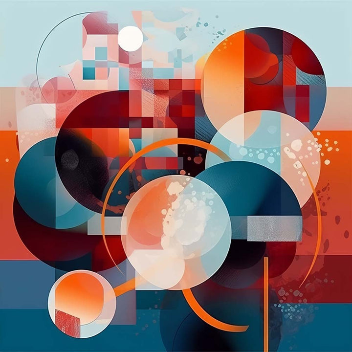 Abstract Rond Geometrisch Patroon Diamond Painting