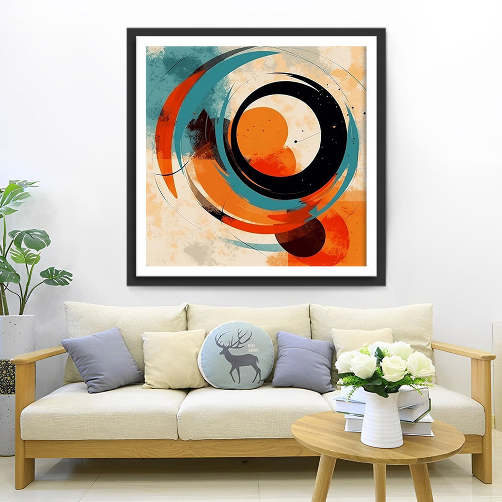 Abstract Rond Patroon Diamond Painting
