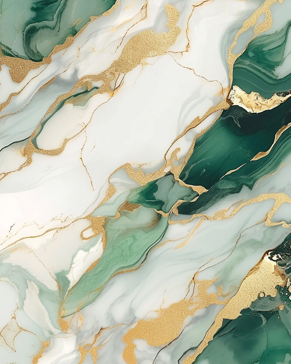 Abstract Wit Groen Goudpatroon Diamond Painting