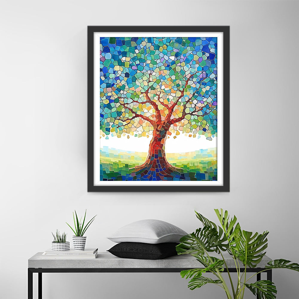 Abstracte Blokboom Diamond Painting