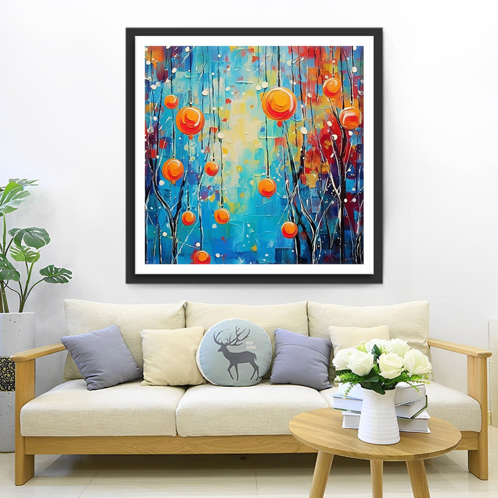 Abstracte Cartoonballen Diamond Painting
