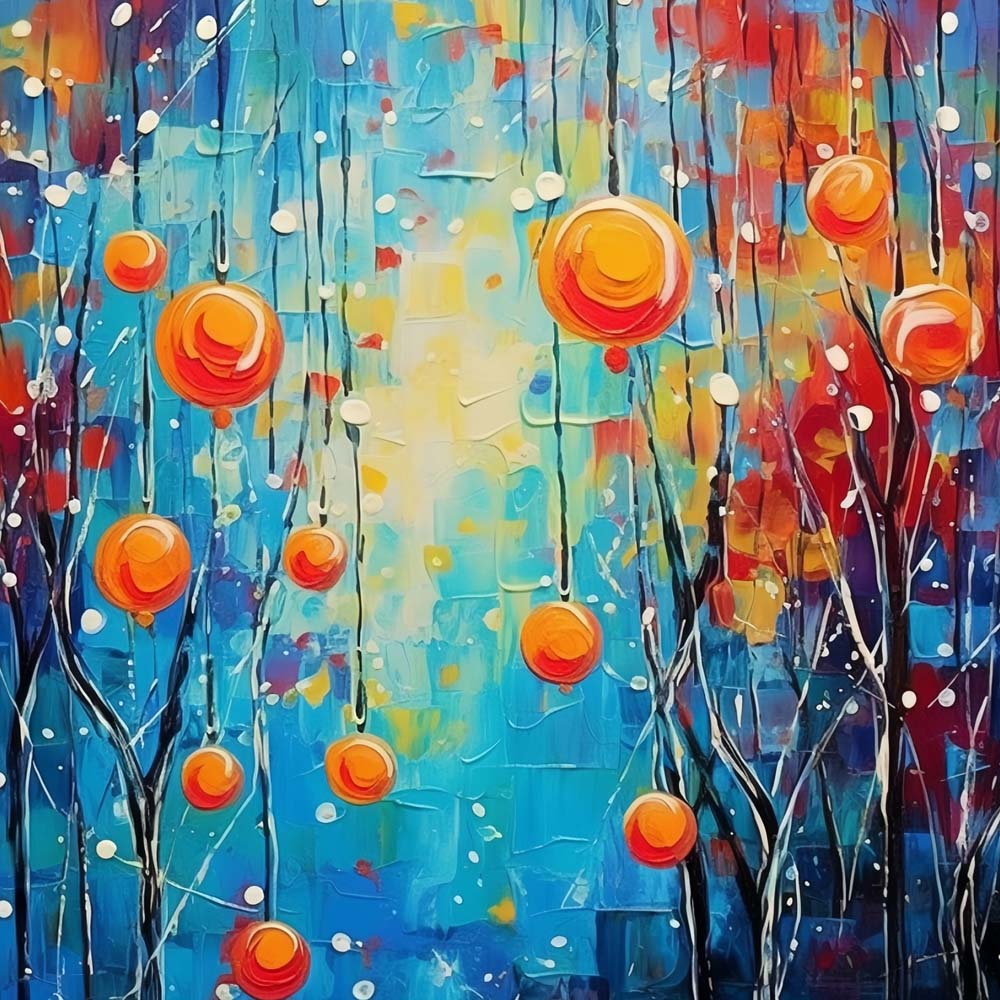 Abstracte Cartoonballen Diamond Painting