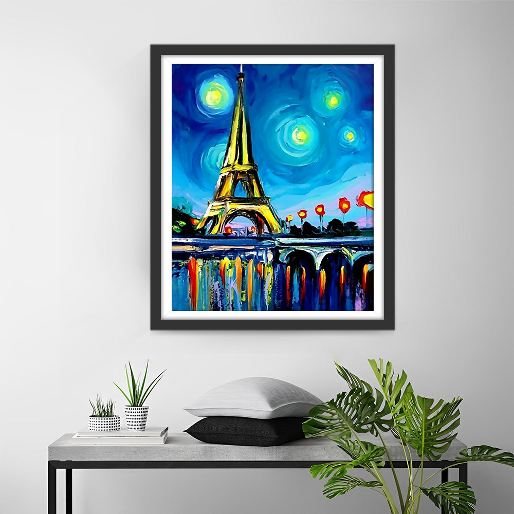 Abstracte Eiffeltoren Diamond Painting