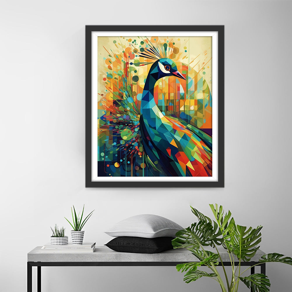 Abstracte Geometrische Pauw Diamond Painting
