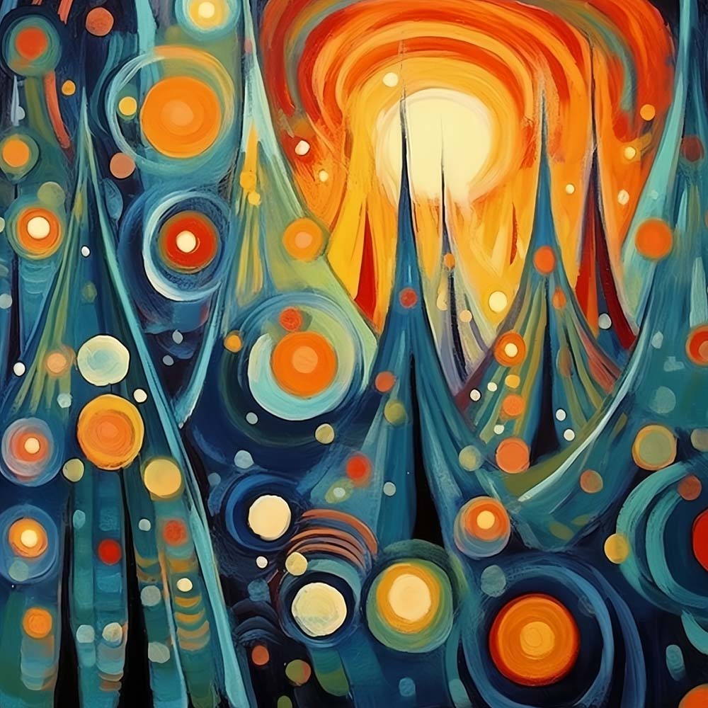 Abstracte Kerstboom Diamond Painting