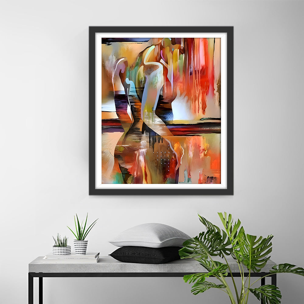 Abstracte Modieuze Sexy Vrouw Diamond Painting
