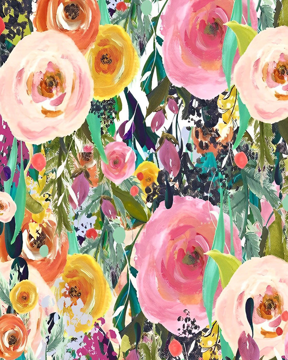 Abstracte Roze Klaprozen Diamond Painting