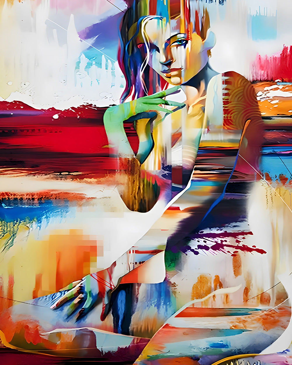 Abstracte Sexy Vrouw Diamond Painting