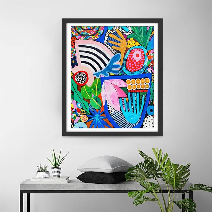 Abstracte Tropische Planten Diamond Painting