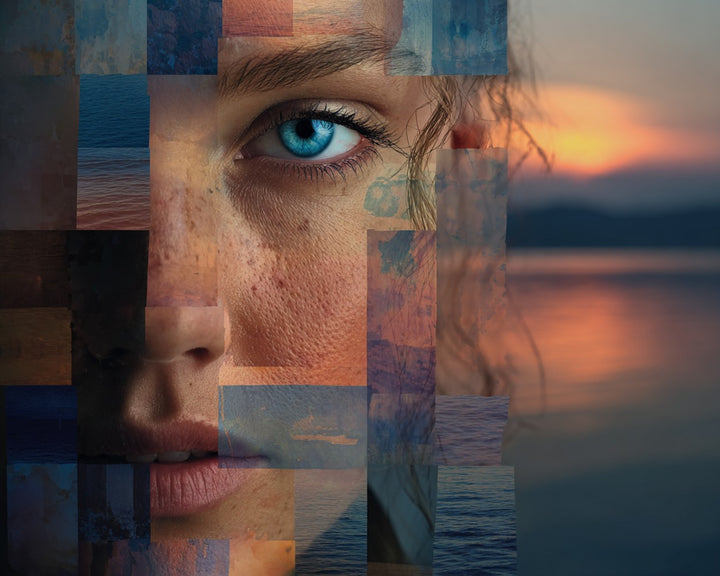 Abstracte Vrouw en Zee Diamond Painting