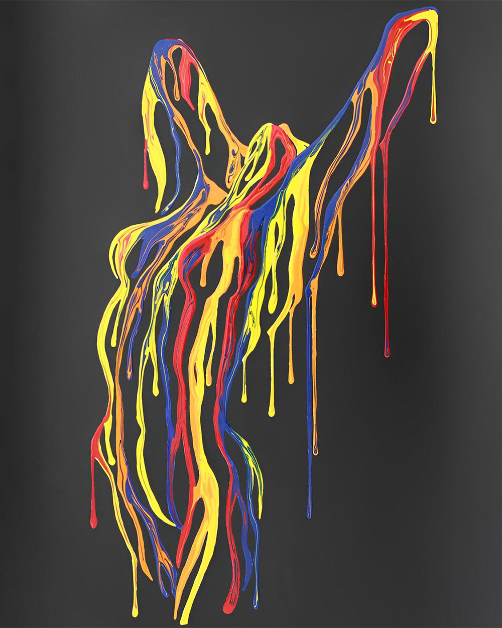 Abstracte Vrouw met Kleurrijke Lijnen Diamond Painting
