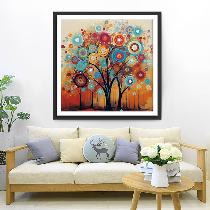 Abstracte Weelderige Boom Diamond Painting