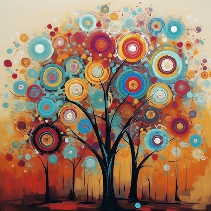 Abstracte Weelderige Boom Diamond Painting