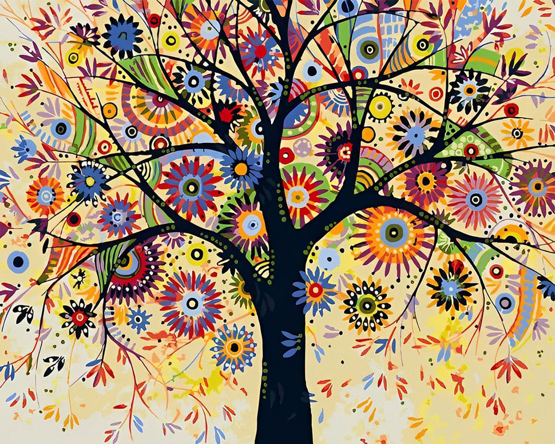 Abstracte Zon Boom Diamond Painting