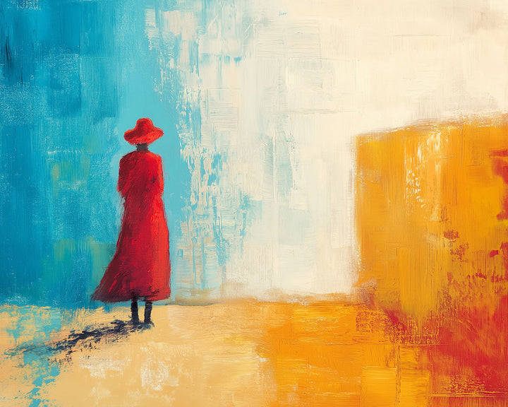 Achteraanzicht van Vrouw in het Rood Diamond Painting