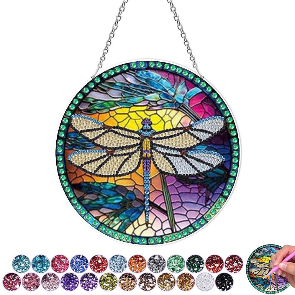 Acryl Libel met Gespreide Vleugels Diamond Painting Hangende Hanger