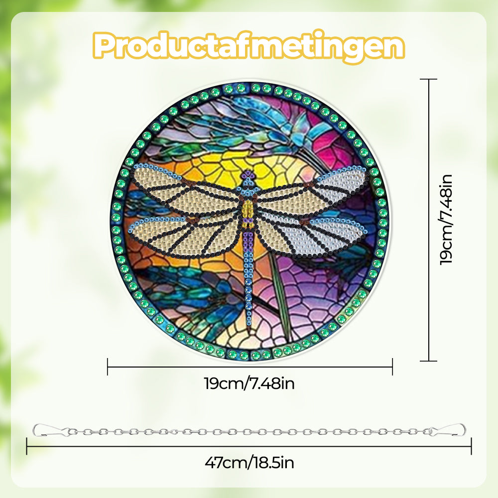 Acryl Libel met Gespreide Vleugels Diamond Painting Hangende Hanger