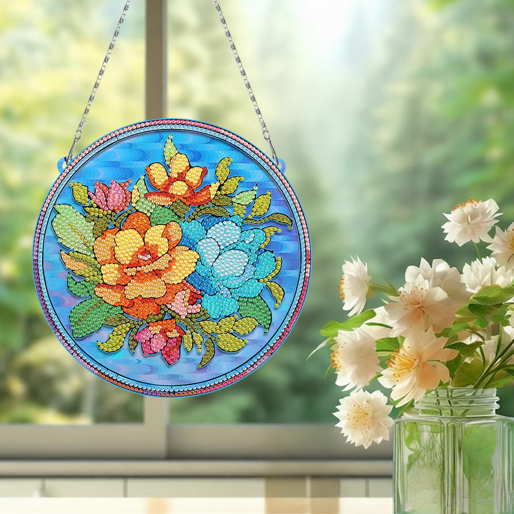 Acryl Pioenrozen Diamond Painting Hangende Hanger