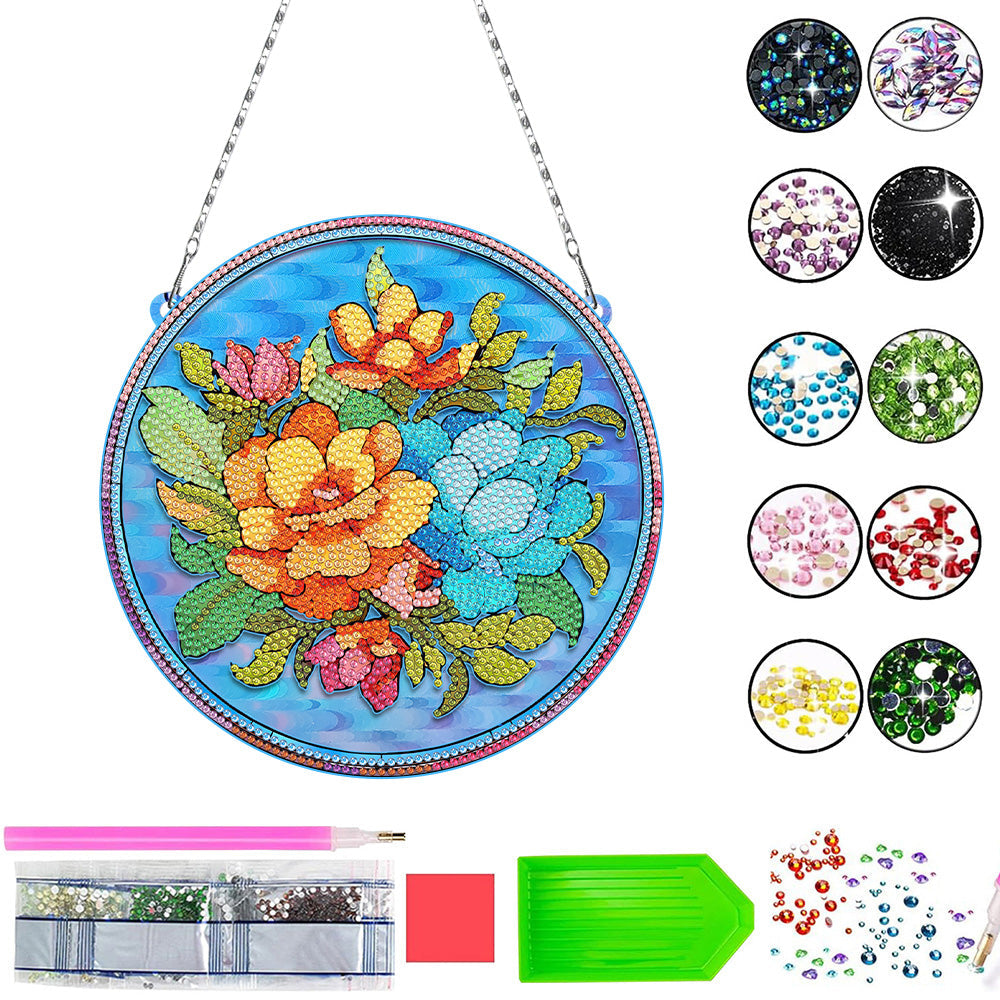 Acryl Pioenrozen Diamond Painting Hangende Hanger