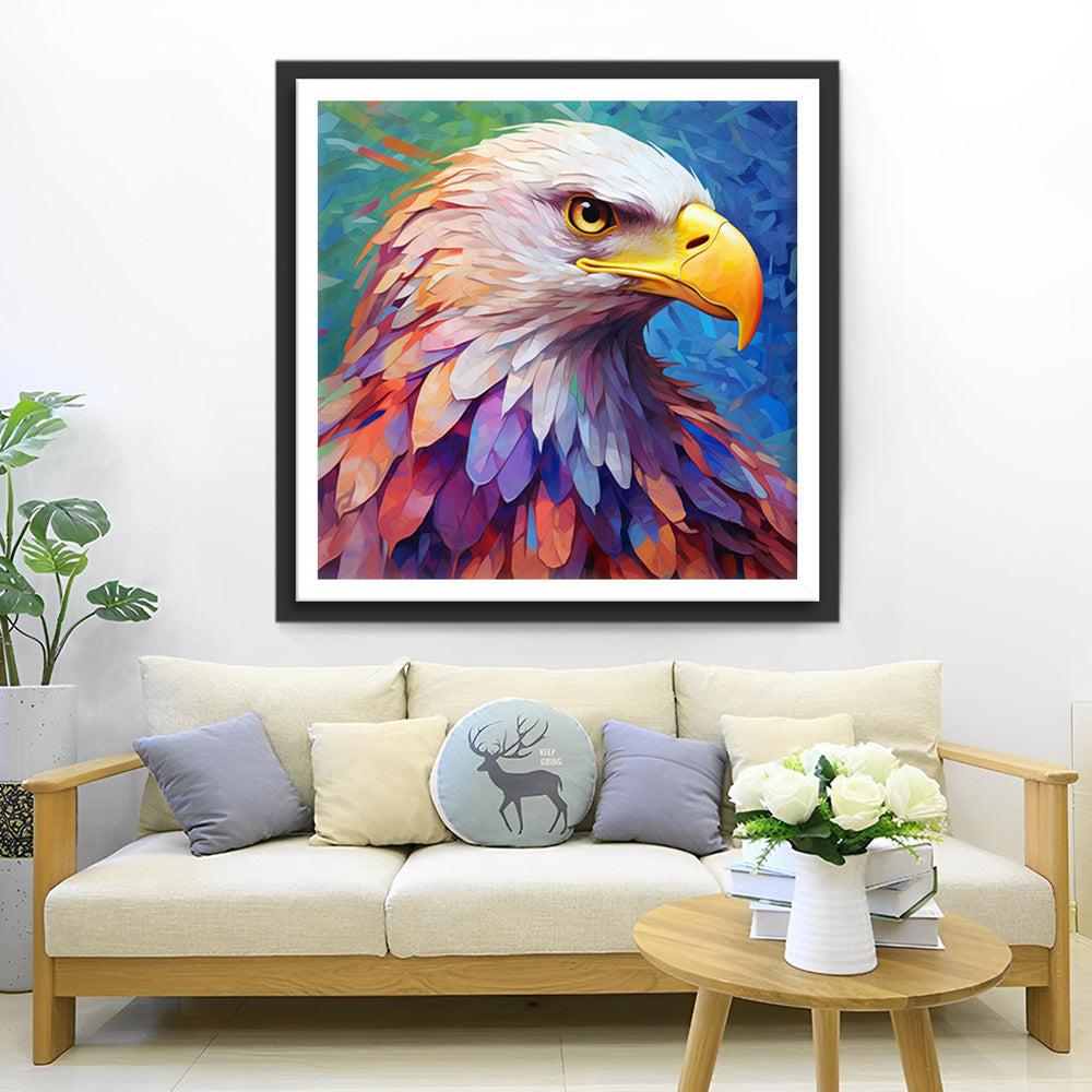 Alerte Kleurrijke Adelaar Diamond Painting