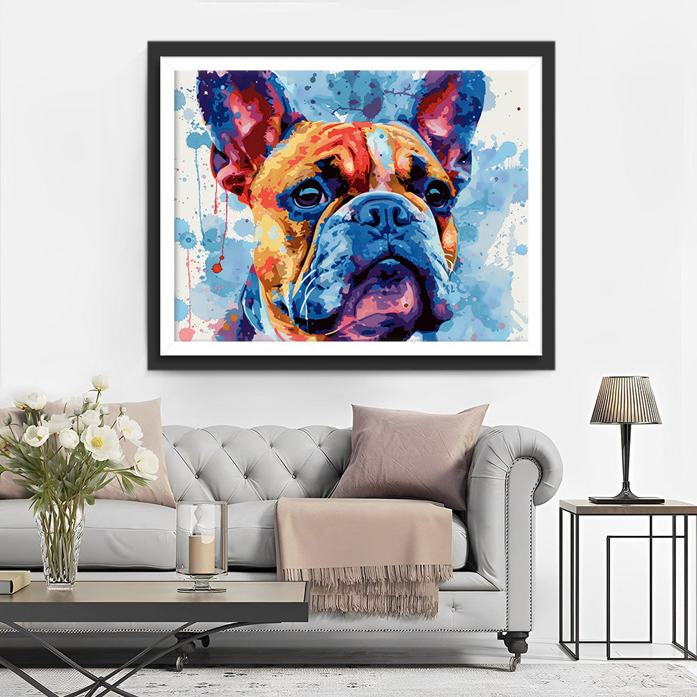 Aquarel Bulldog Diamond Painting
