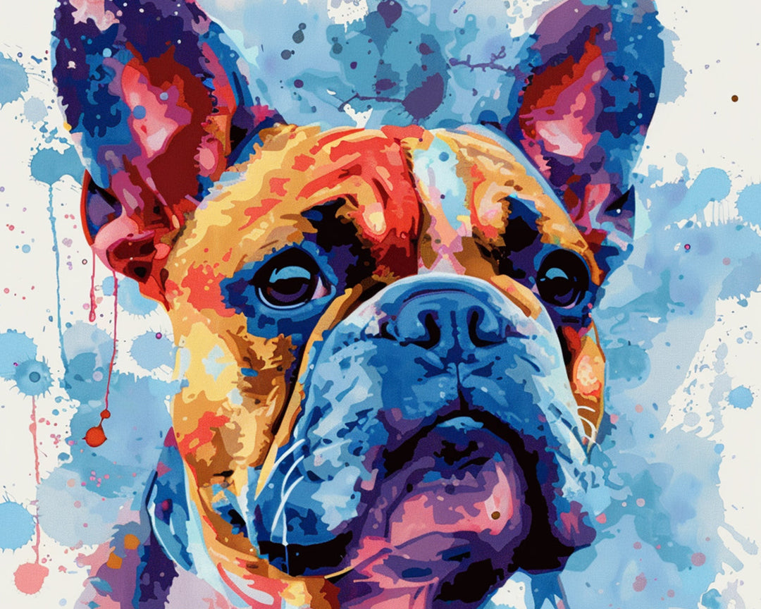 Aquarel Bulldog Diamond Painting