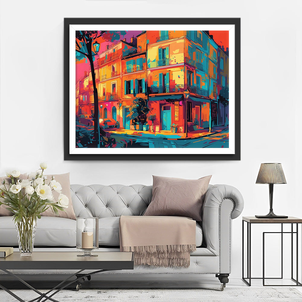 Aquarel Gebouw Diamond Painting