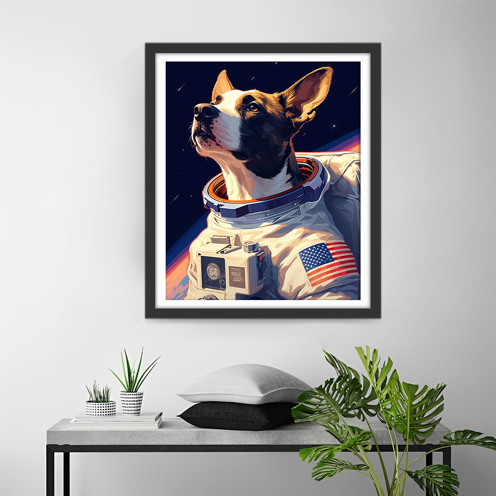 Astronaut Hond Diamond Painting