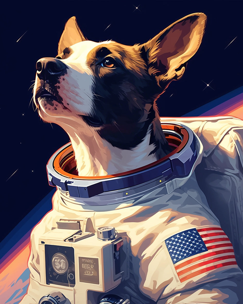 Astronaut Hond Diamond Painting