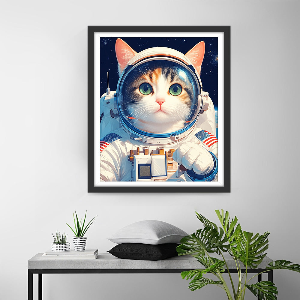 Astronaut Kat Diamond Painting