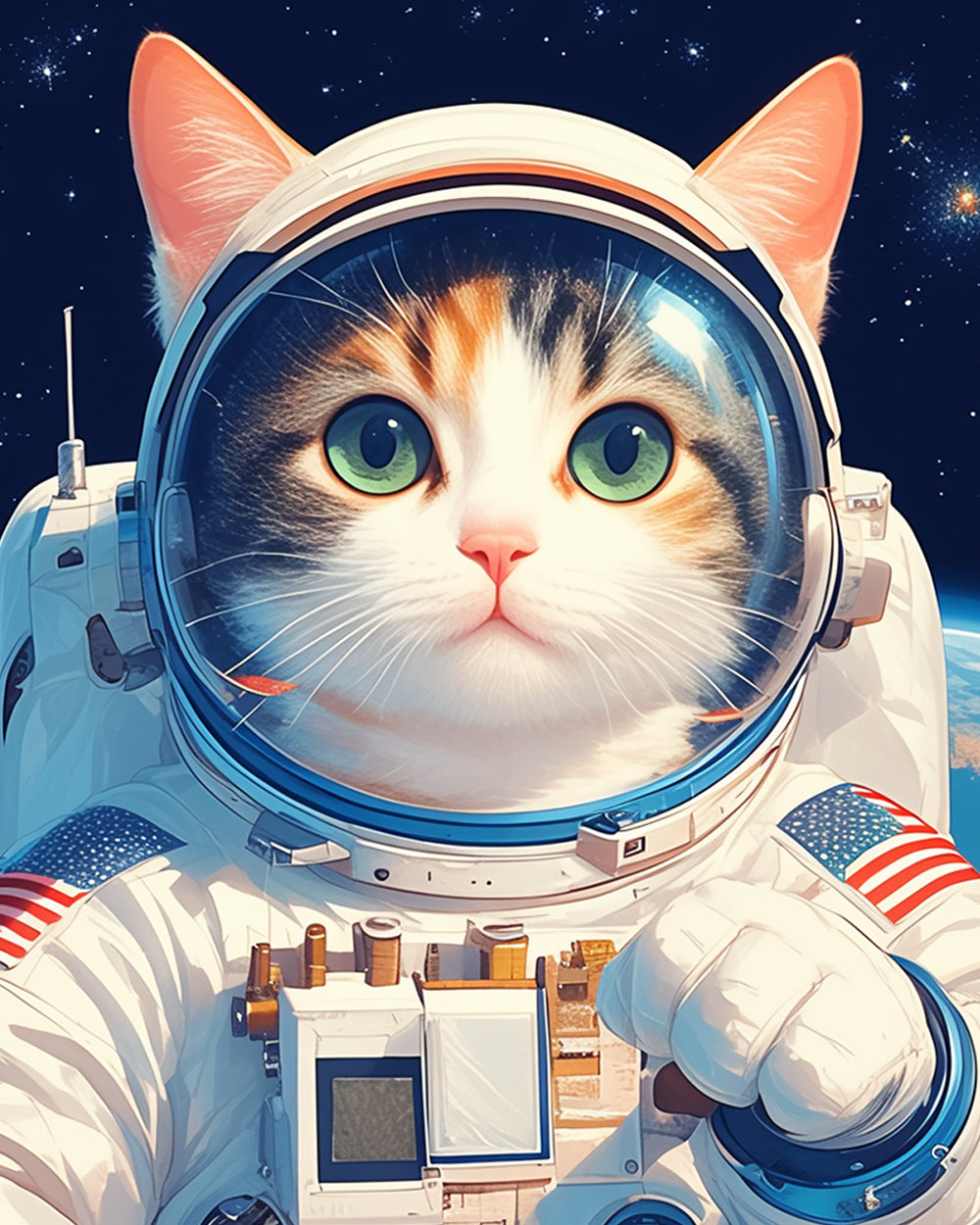 Astronaut Kat Diamond Painting