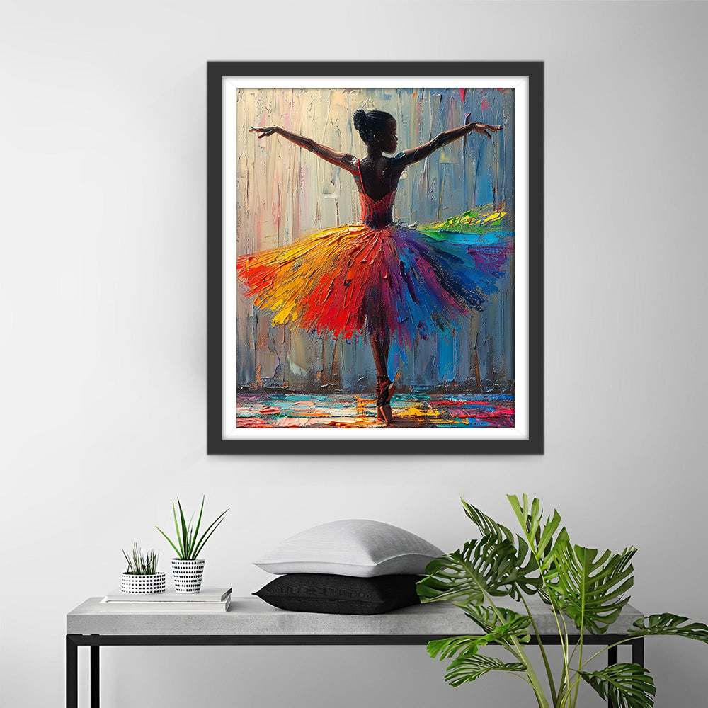 Ballerina in Kleurrijk Rokje Diamond Painting