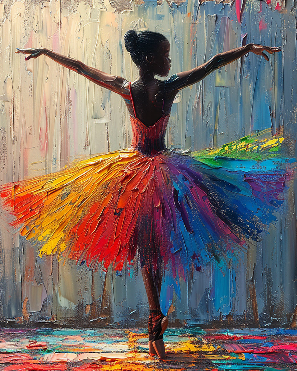 Ballerina in Kleurrijk Rokje Diamond Painting