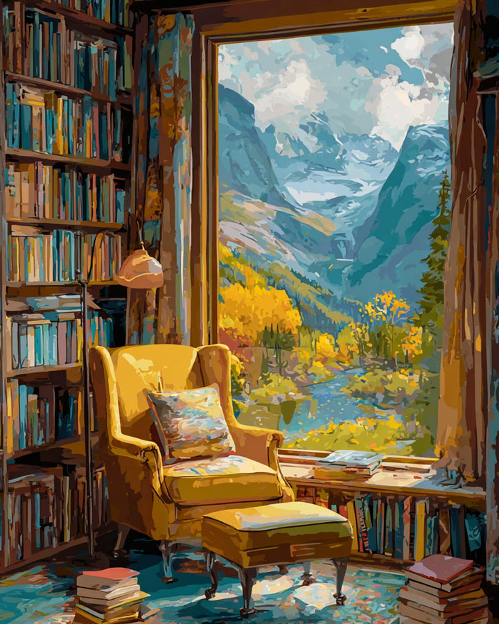 Bergen Buiten het Studievenster Diamond Painting