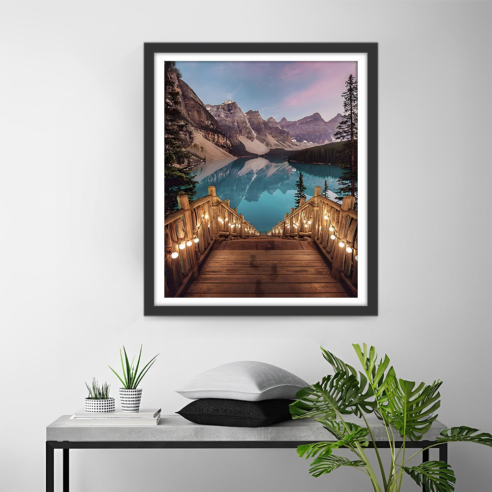 Bergen, Meer en Brug Diamond Painting