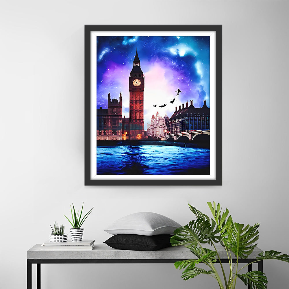 Big Ben bij Schemer Diamond Painting