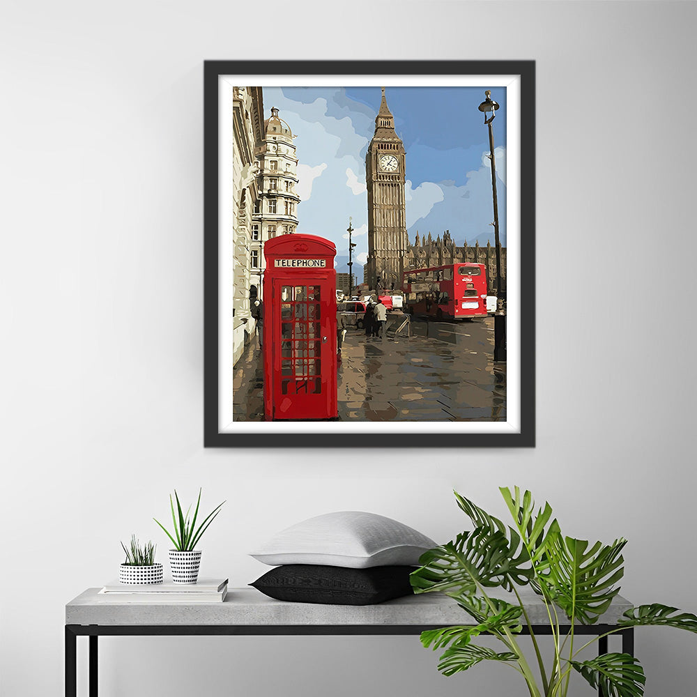Big Ben en Rode Telefooncel Diamond Painting
