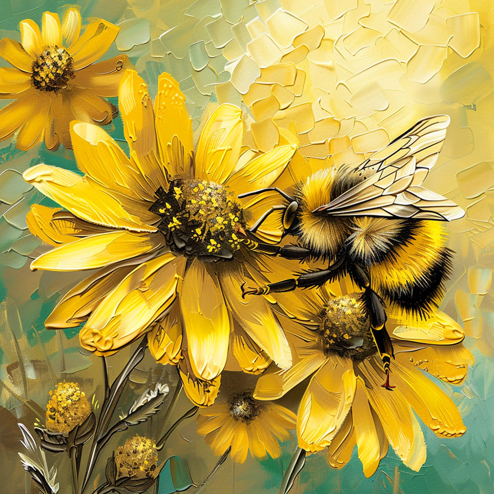 Bijtje dat Nectar Verzamelt Diamond Painting