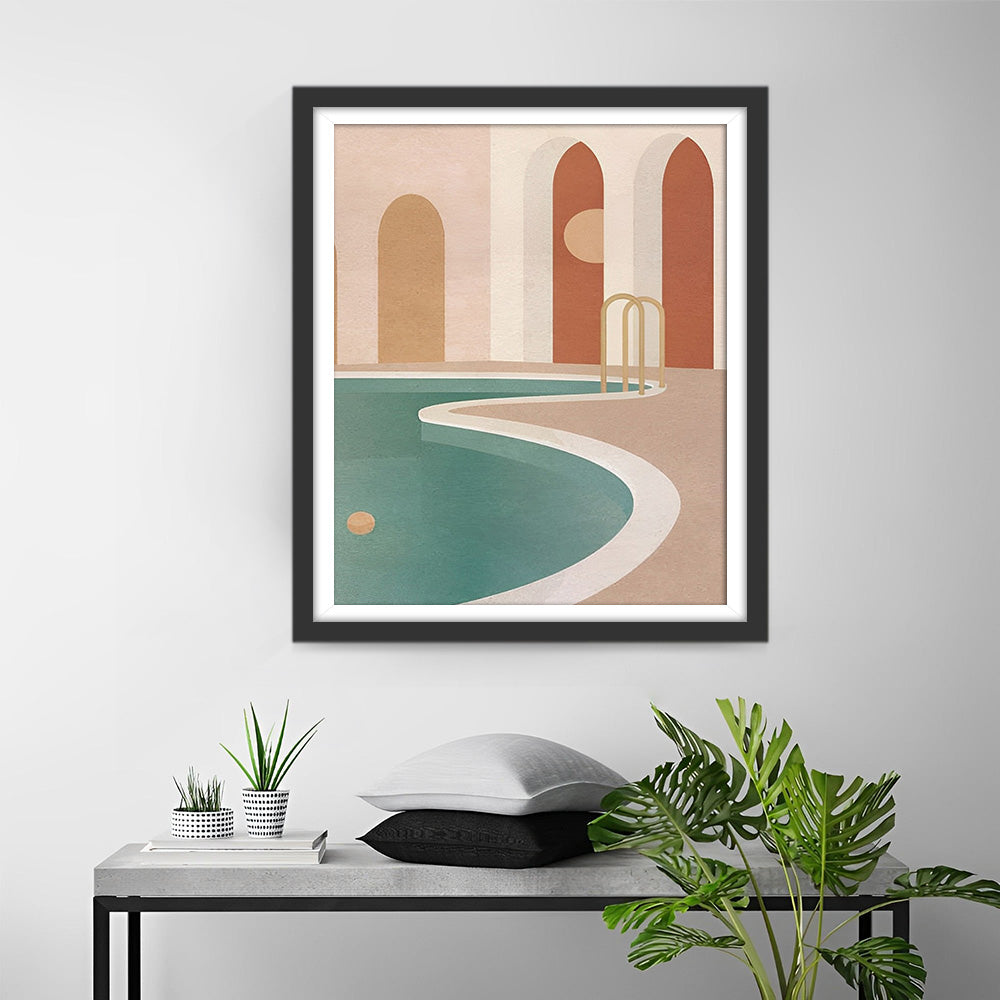 Binnenzwembad Diamond Painting