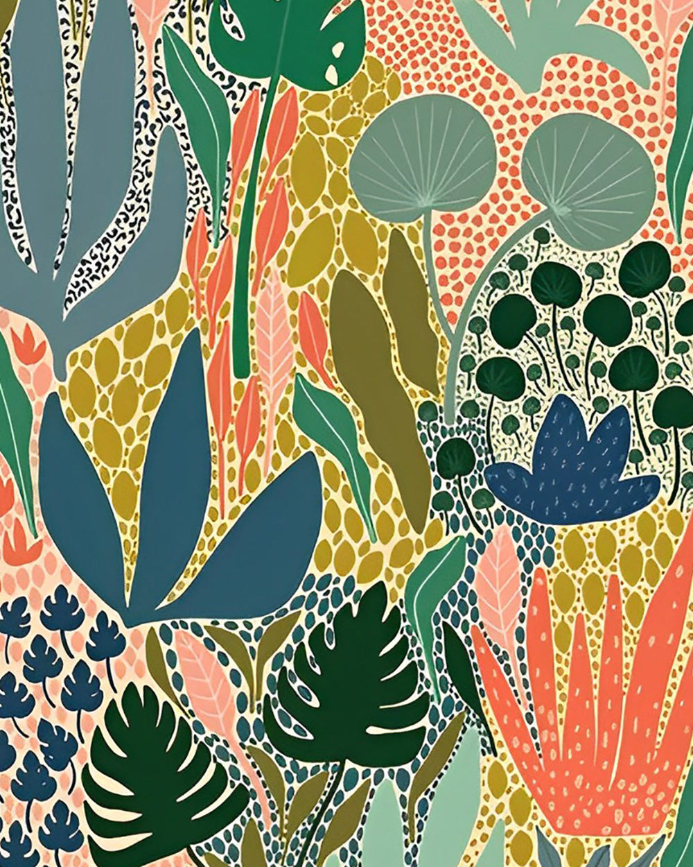Bladeren van Verschillende Planten Diamond Painting