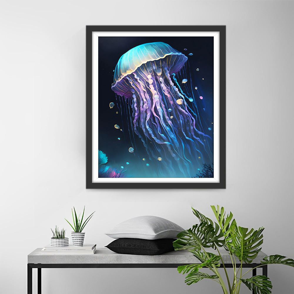 Blauwe en Paarse Kwal Diamond Painting