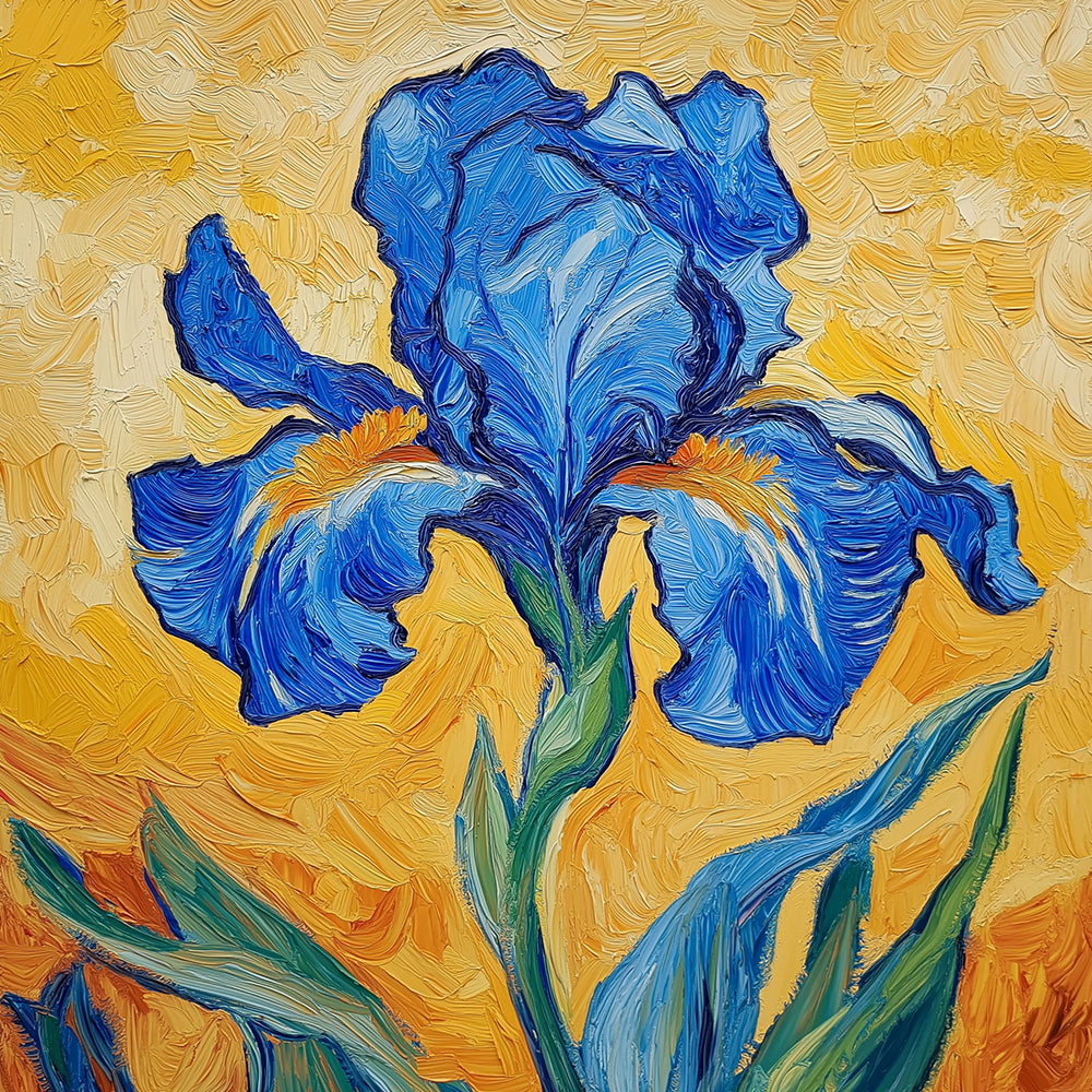 Blauwe Irisbloem Diamond Painting