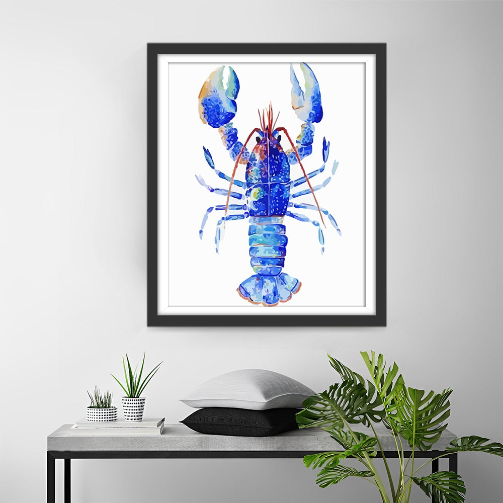 Blauwe Kreeft Diamond Painting