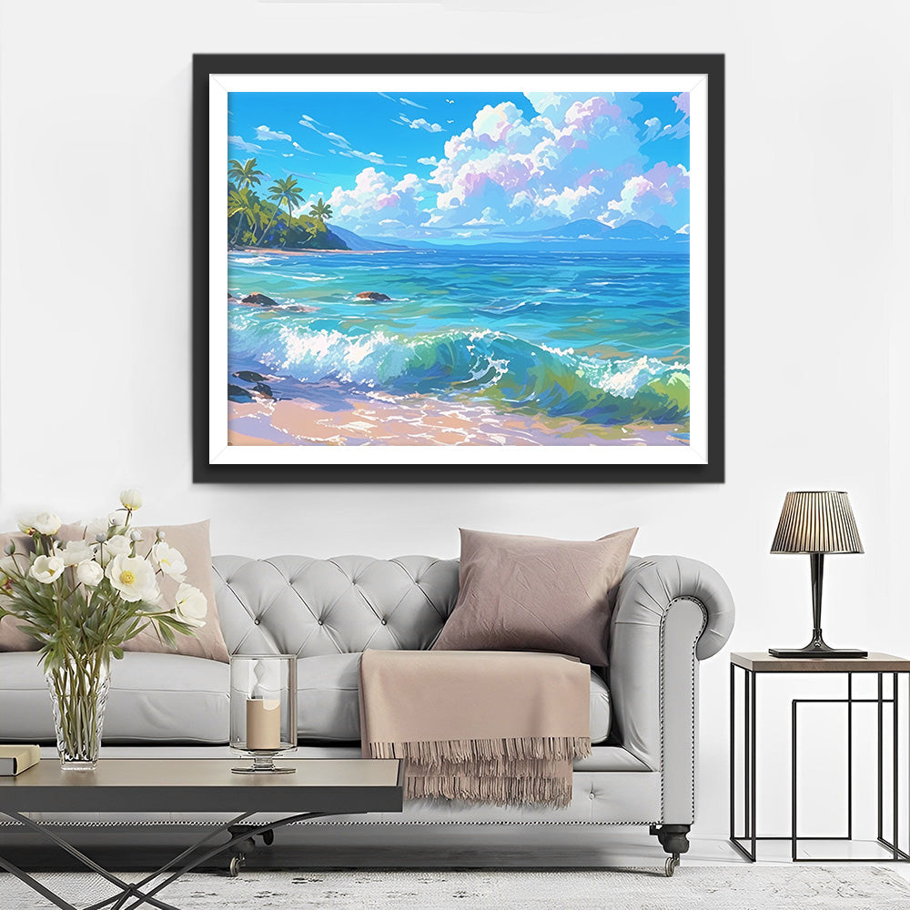 Blauwe Lucht en Zee Diamond Painting