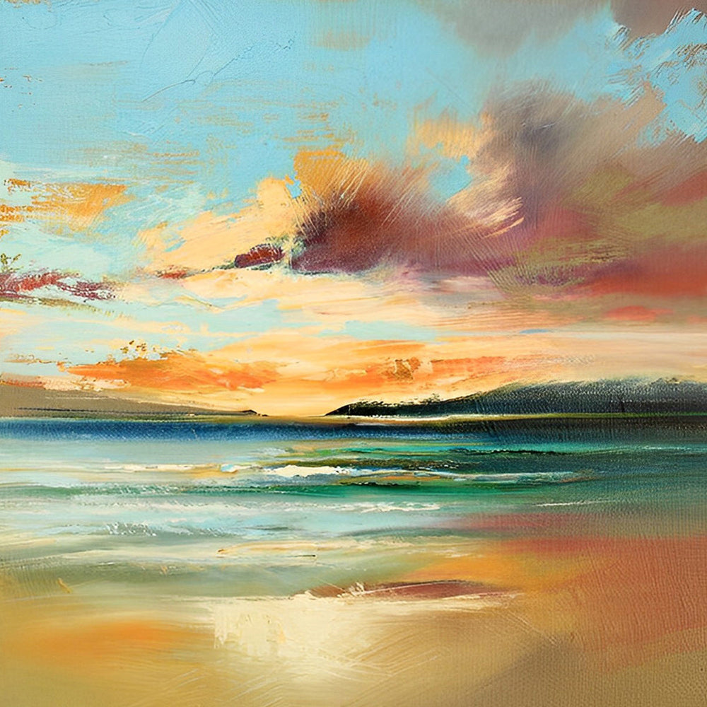 Blauwe Zee en Wolken Diamond Painting