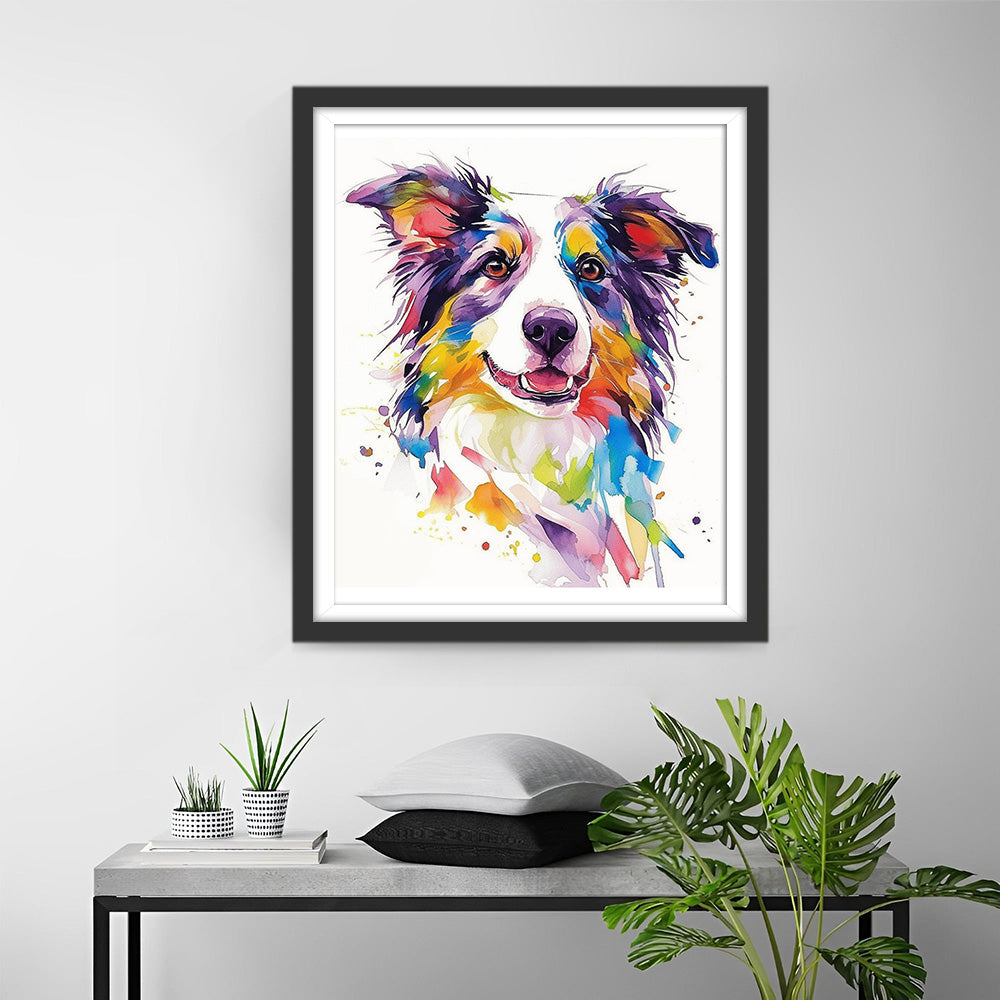 Blije Border Collie Diamond Painting