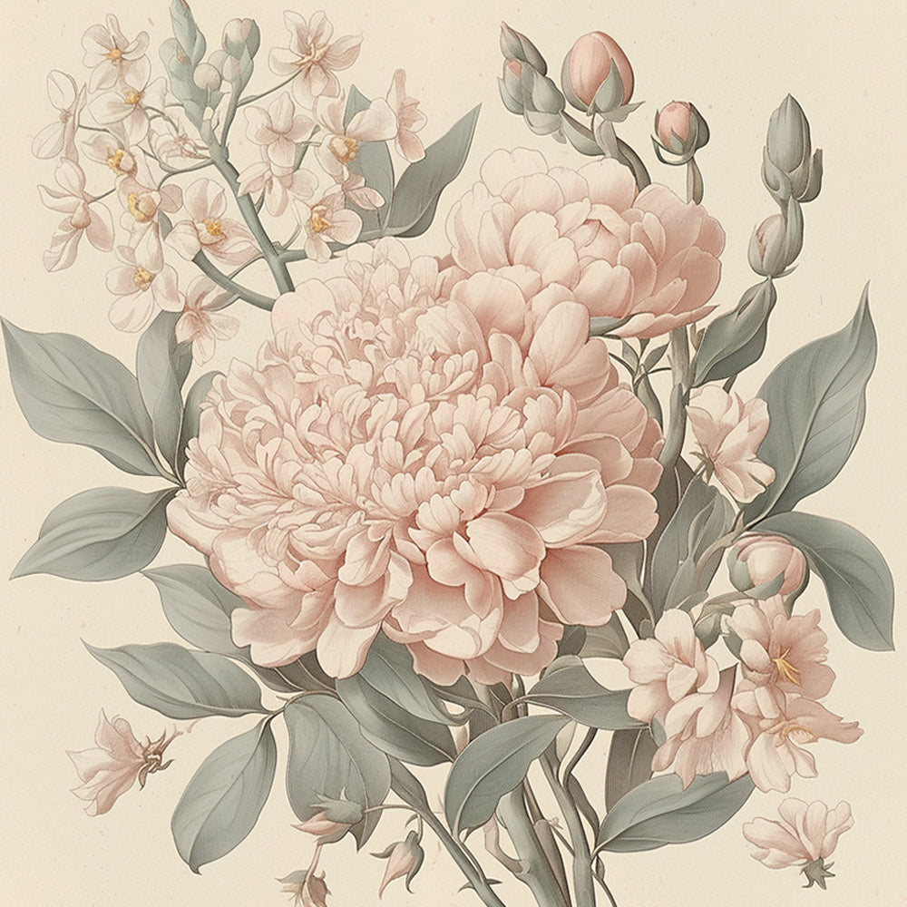 Bloeiende Chrysant en Knoppen Diamond Painting