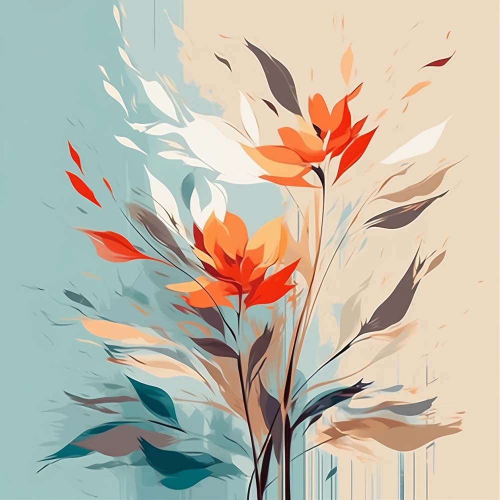 Bloem in de Wind Diamond Painting