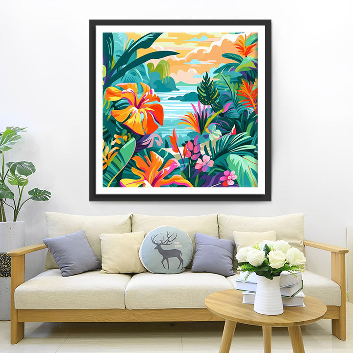 Bloemen in de Tropen Diamond Painting